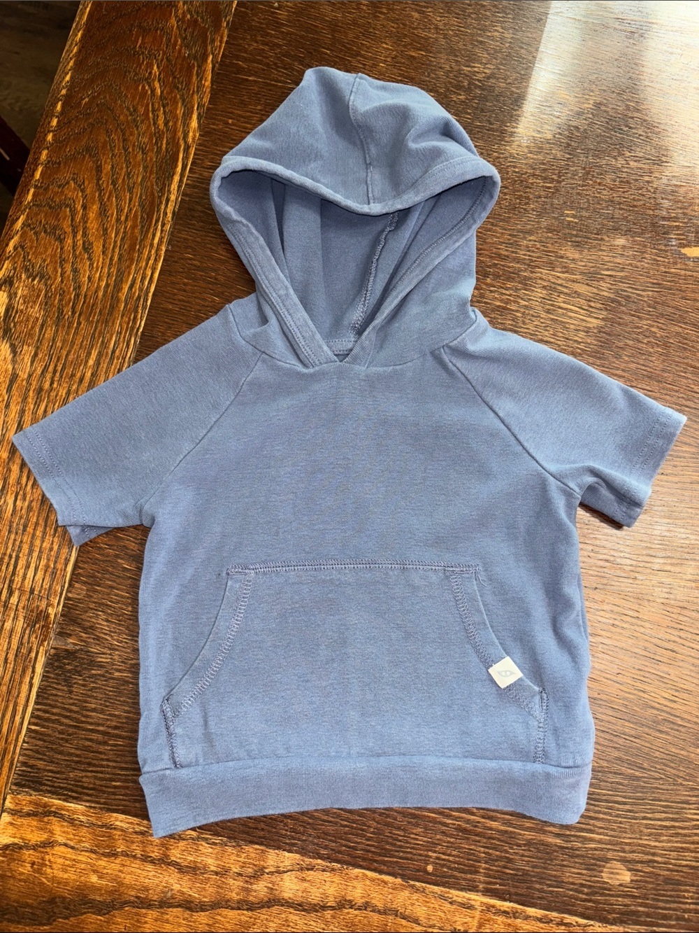 Easy Peasy Baby Short-Sleeve Hoodie Organic Cotton Blend Boy 12mo